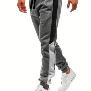 Zipper Pocket Joggers, Men's Casual Loose Fit High Stretch Waist Drawstring Pants For The Four Seasons Fitness Cycling